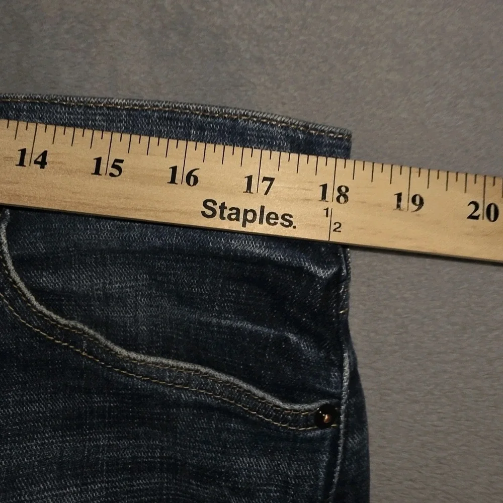 True Religion Jean Shorts 34W Ricky Super T Cut‎ Off Raw Hem Stretch 11
